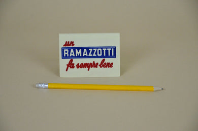 Segnaposto vintage pubblicitario Ramazzotti in plastica, Italia  anni '70