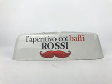 Carica l&#39;immagine nel visualizzatore di Gallery, Posacenere pubblicitario in ceramica vintage italiano Martini Rossi, anni &#39;70