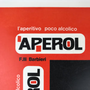 Vassoio pubblicitario in plastica dura Aperol prodotto da V2, Italia anni '70