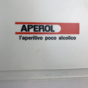 Vassoio pubblicitario in plastica dura Aperol prodotto da V2, Italia Anni '70