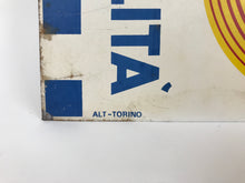 Carica l&#39;immagine nel visualizzatore di Gallery, Insegna in metallo serigrafata italiana vintage anni &#39;60 &quot;Pasta Arrighi&quot;