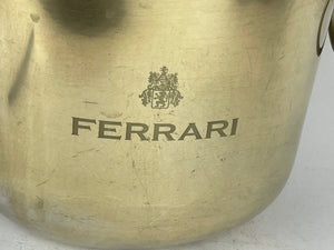 Secchiello vintage pubblicitario Spumanti Ferrari Trento  in ottone, anni '70